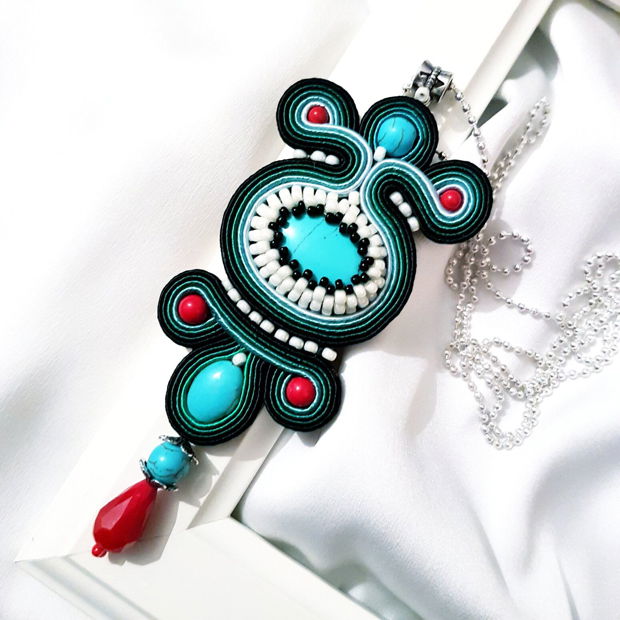 Pandantiv soutache lung