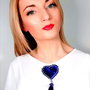 VANDUT Brosa - Blue Heart din COLECTIA MEA DE CATIFEA