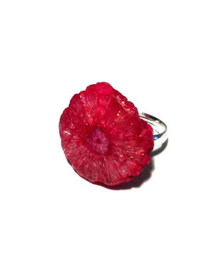 Inel Cuart solar si Argint 925 - IN481 - Inel roz reglabil, cadou romantic, inel pietre semipretioase, cadou 8 martie, cadou Valentine's day, cadou Dragobete, cadou iubita, cadou prietena