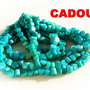 CADOU .... Sirag de turcoaz reconstituit tubulete aprox 4-5x5 mm - sirag aprox 65 cm (aprox 185 bucati) - fara inchizatoare