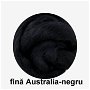 lana fina Australia-negru