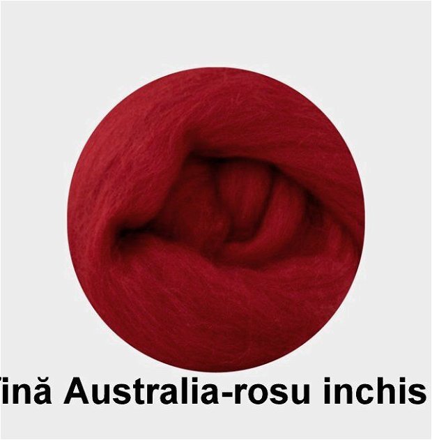lana fina Australia-rosu inchis
