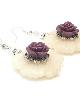 CADOU Martisor -cercei floare aventurin