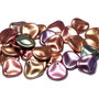 Petale din sticla, 14x13 mm, Purple Iris Gold - 01640