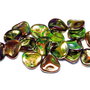 Petale din sticla, 14x13 mm, Crystal Magic Green - 00030-95400