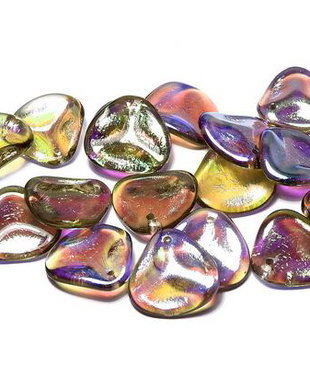 Petale din sticla, 14x13 mm, AB - 10200-28701