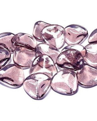 Petale din sticla, 14x13 mm, Light Amethyst Shimmer - 20020-14400