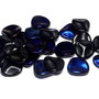 Petale din sticla, 14x13 mm, Jet Azuro - 23980-22201