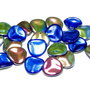 Petale din sticla, 14x13 mm, Sapphire Vitrail - 30010-28101