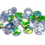 Petale din sticla, 14x13 mm, Light Sapphire Vitrail - 30010-28101