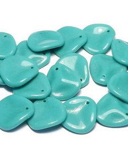 Petale din sticla, 14x13 mm, Jade - 63140