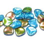 Petale din sticla, 14x13 mm, Aqua Vitrail - 60010-28101