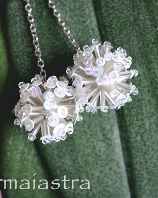 cercei papadie, cercei flori, cercei florali, bijuterii femei, cadou handmade