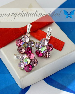 Set Swarovski - Chaton Multicolor Flower