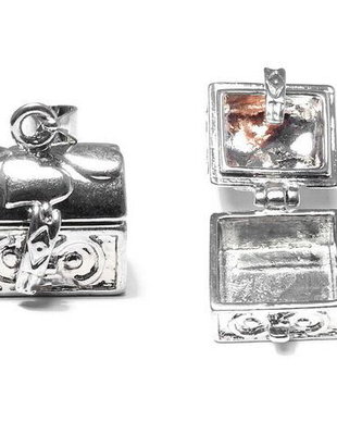 Pandantiv / charm metalic, 17x16 mm