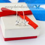 Cercei Swarovski -  Stea / Steluta / Stars / Lantisor / Argint 925