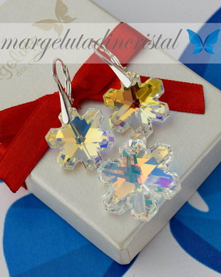 Set Swarovski - Fulg de nea / Argint 925