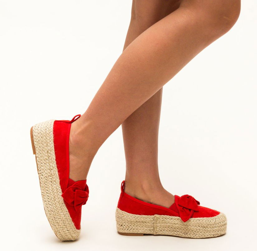 Espadrile Casual Jada Rosii