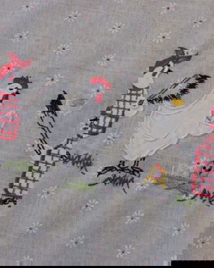 Napron rustic cu broderie