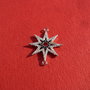 Stea cu zirconii  - link din argint .925 rodiat aprox aprox19.5x24 mm (cu anourile)