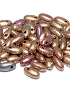 Margele Rizo, 2.5x6 mm, Ancient Gold - 01620