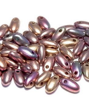 Margele Rizo, 2.5x6 mm, Purple Iris Gold - 01640