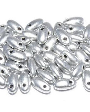 Margele Rizo, 2.5x6 mm, Aluminium Silver - 01700