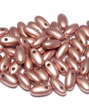 Margele Rizo, 2.5x6 mm, Vintage Copper - 01770