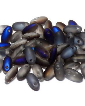 Margele Rizo, 2.5x6 mm, Crystal Azuro Matted - 00030-22271