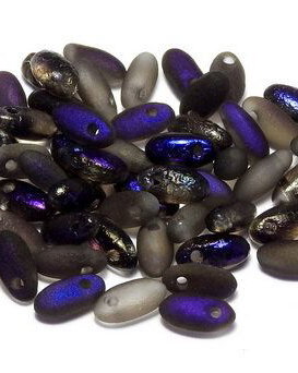 Margele Rizo, 2.5x6 mm, Crystal Etched Azuro Full - 00030-22283
