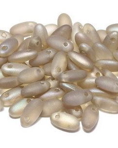 Margele Rizo, 2.5x6 mm, Crystal Celsian Matted - 00030-22571