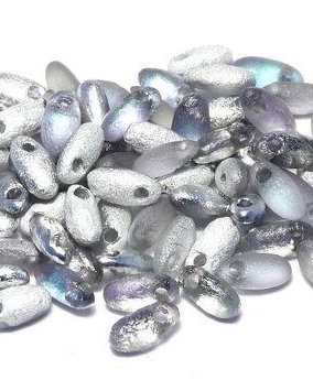 Margele Rizo, 2.5x6 mm, Crystal Etched Vitrail Light - 00030-26586