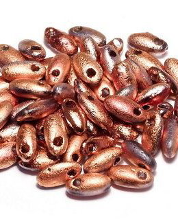 Margele Rizo, 2.5x6 mm, Crystal Etched Sunset Full - 00030-27183