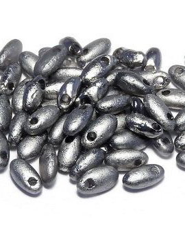 Margele Rizo, 2.5x6 mm, Crystal Etched Chrome Full - 00030-27480