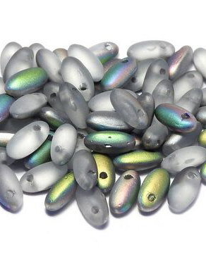 Margele Rizo, 2.5x6 mm, Crystal Vitrail Matted - 00030-28171