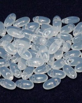 Margele Rizo, 2.5x6 mm, White Opal - 01000