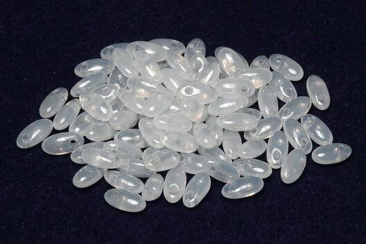 Margele Rizo, 2.5x6 mm, White Opal Shimmer - 01000-14400