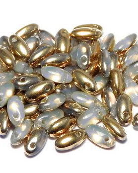 Margele Rizo, 2.5x6 mm, White Opal Amber - 01000-26441