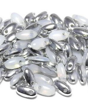 Margele Rizo, 2.5x6 mm, White Opal Labrador - 01000-27001