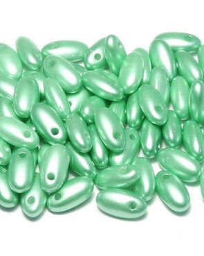 Margele Rizo, 2.5x6 mm, Alabaster Pastel Lt.Green - 02010-25025