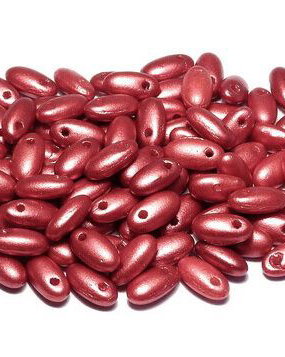 Margele Rizo, 2.5x6 mm, Chalk White Lava Red - 03000-01890