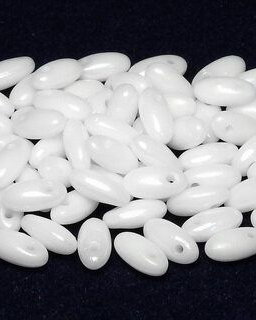 Margele Rizo, 2.5x6 mm, Chalk White Shimmer - 03000-20600