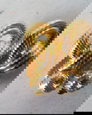 FABULOSI CERCEI CLIPS  FRANTA GOLD PLATED CRISTAL ALB