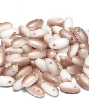 Margele Rizo, 2.5x6 mm, Chalk White Celsian Matted - 03000-22571