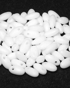 Margele Rizo, 2.5x6 mm, Chalk White Matted - 03000-84110