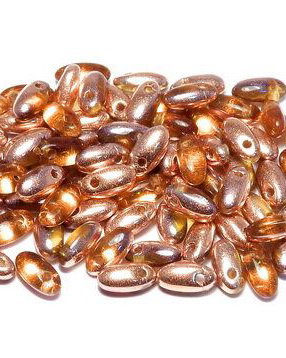 Margele Rizo, 2.5x6 mm, Topaz Capri Gold - 10060-27101