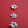 Floricica link din argint .925 rodiat cu zirconii aprox 2x9x12 mm (cu anourile)