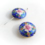 Margica mare plata cloisonne aprox 18x8 mm