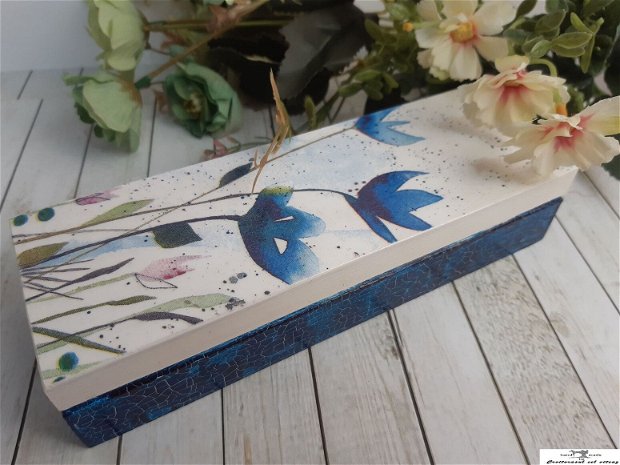 Penar floare-albastra (cadou pentru invatatoare/educatoare)