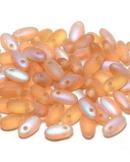 Margele Rizo, 2.5x6 mm, Topaz AB Matted - 10060-28771